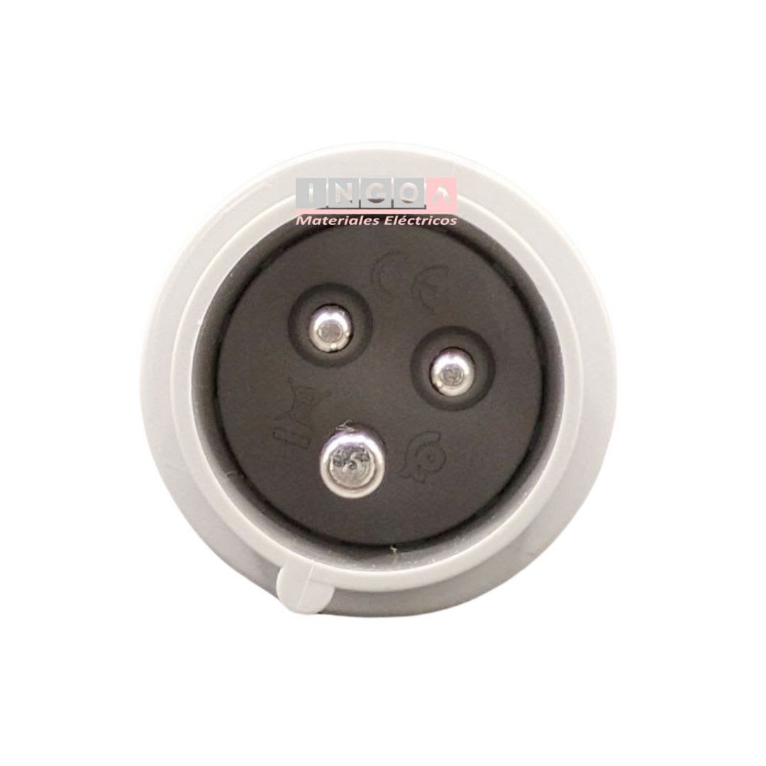 Enchufe Ind. Macho Volante 2P+T 16A 220V IP44 - Scame - Vista 2