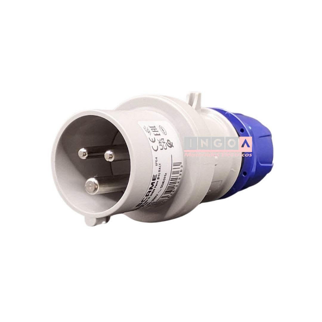 Enchufe Ind. Macho Volante 2P+T 16A 220V IP44 - Scame - Vista 3