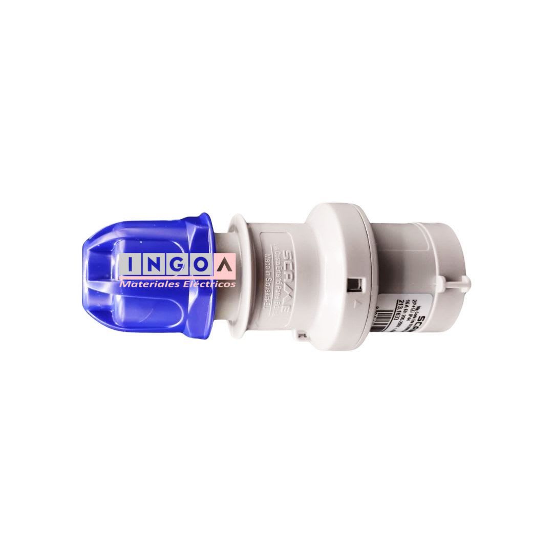 Enchufe Ind. Macho Volante 2P+T 16A 220V IP44 - Scame - Vista 5