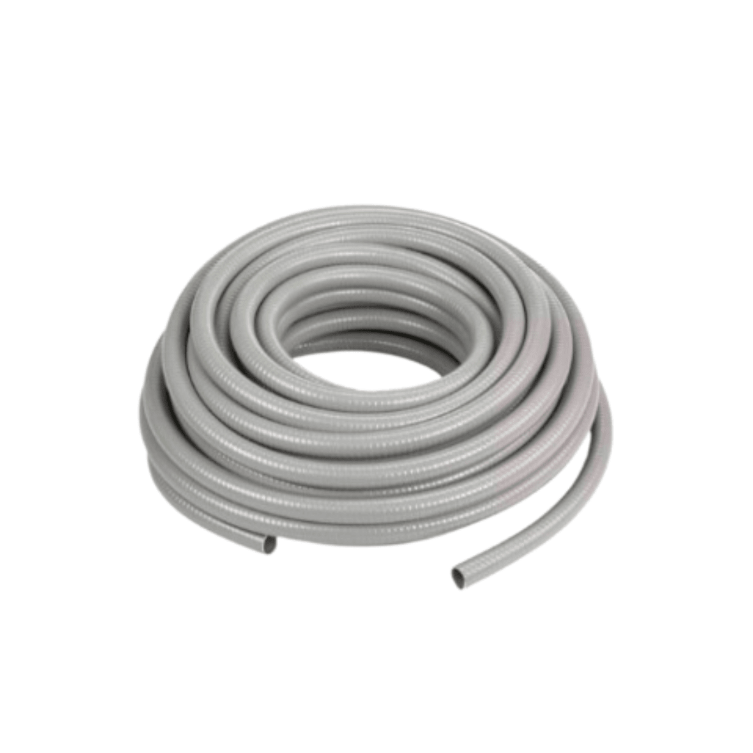 Conduit Flexible Metalico/PVC Gris 25MM Exterior Rollo 30 M 0