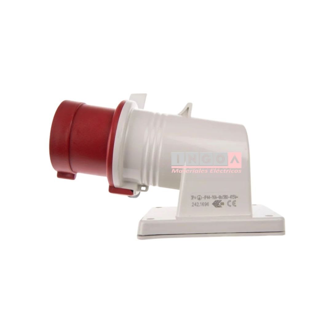 Enchufe Ind. Macho Sobrepuesto 3P+T 16A 380V IP44 - Scame - Vista 3