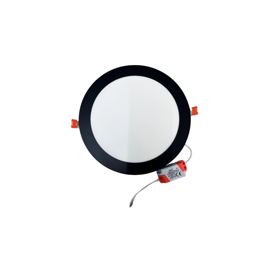 Panel Emb. Redondo Borde Negro 18W D205X18MM 6500K 1620LM-AVC 0
