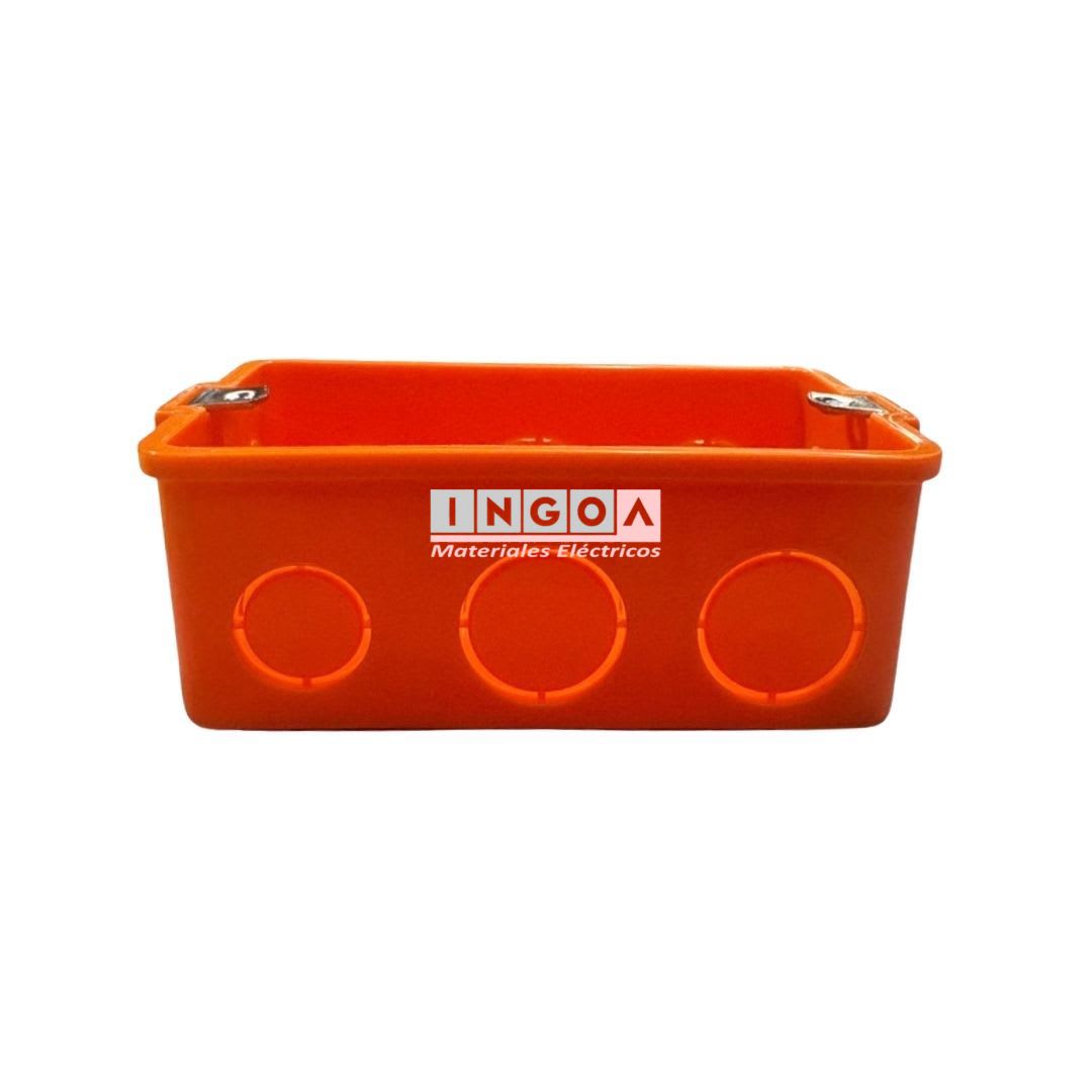 Caja Distribucion C/Oreja Metalica 13E P/Tabique Naranja2