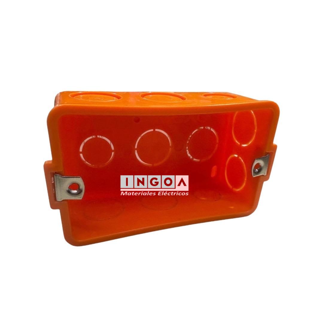 Caja Distribucion C/Oreja Metalica 13E P/Tabique Naranja3