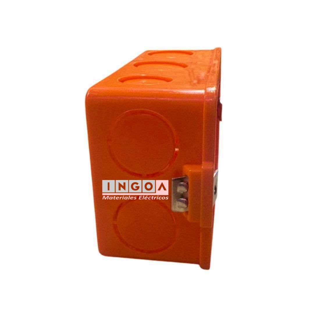 Caja Distribucion C/Oreja Metalica 13E P/Tabique Naranja4