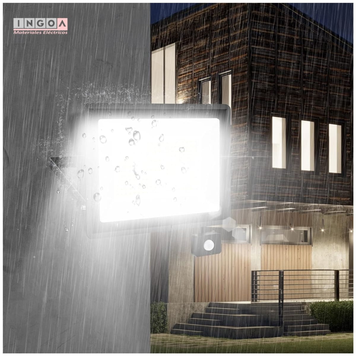 Foco Proyector Led con Sensor 100W 10000LM IP65 6500K-AVC10