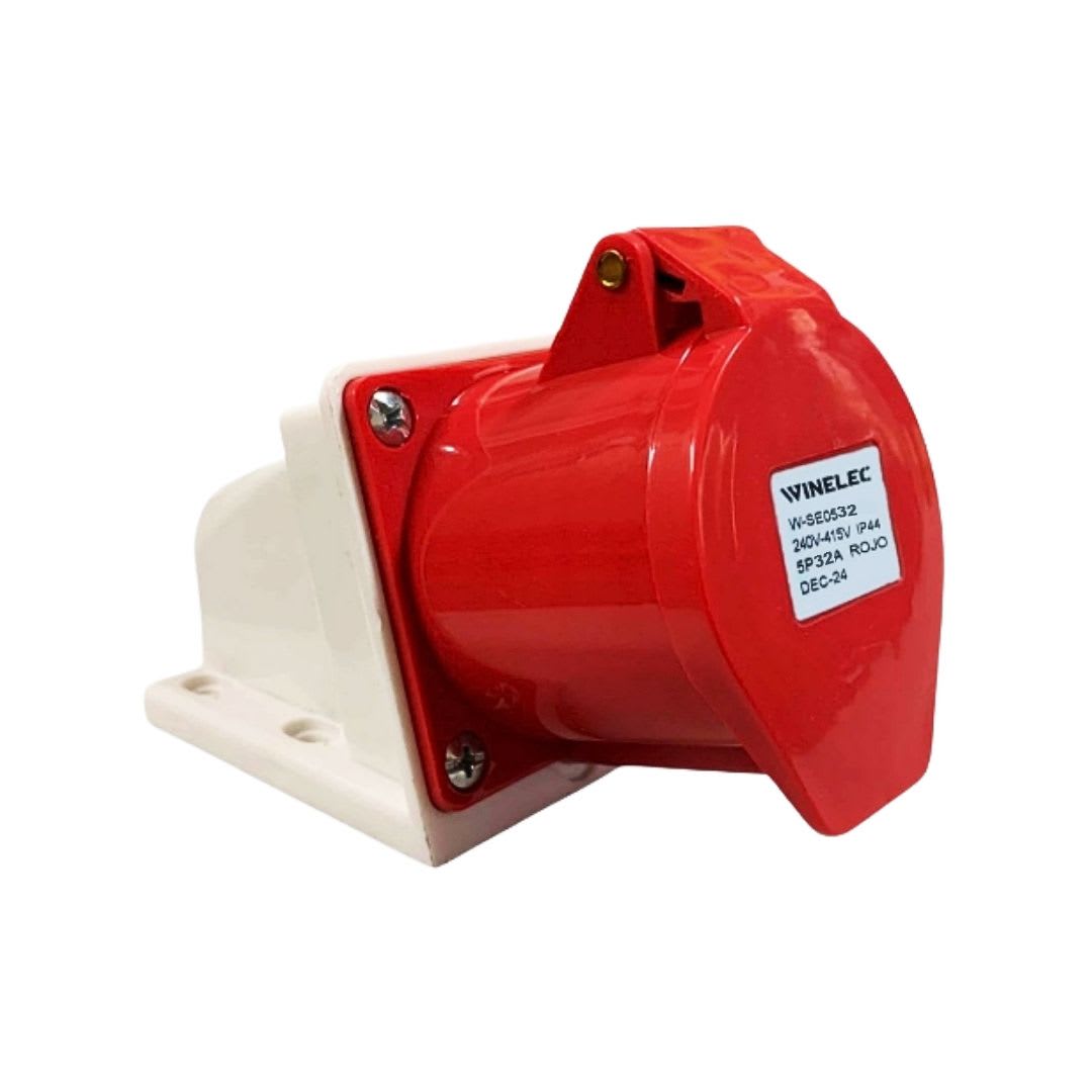 Enchufe Ind. Hembra Sobrepuesta 3P+N+T 32A 380V IP44 - Winelec 0