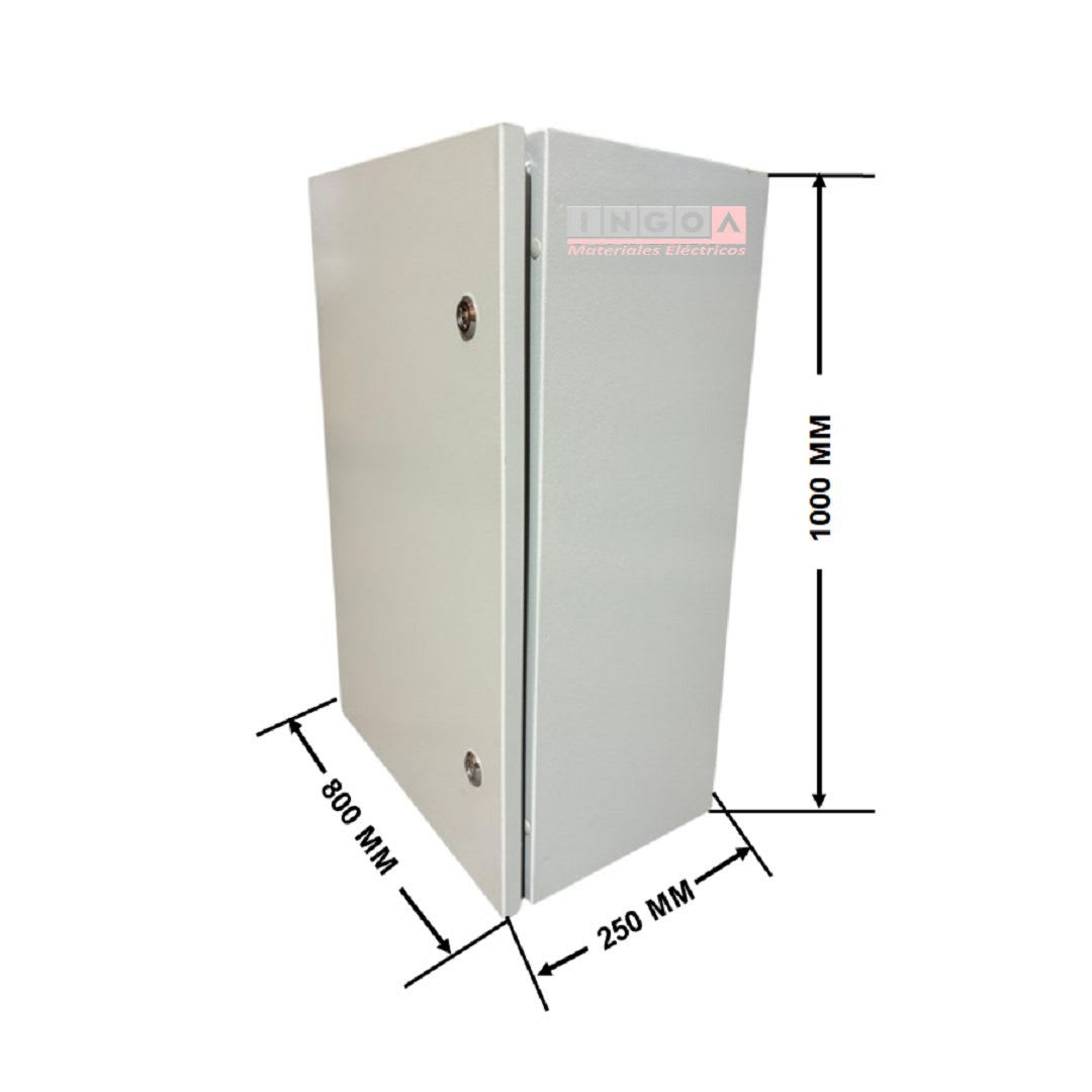 Gabinete Tablero Metalico 1000x800x250mm 2 Puertas IP65 Ral 70329