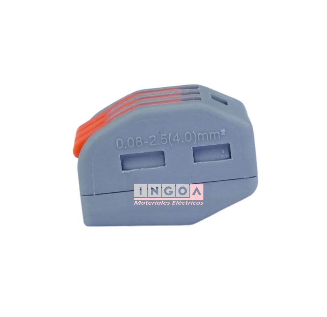 Conector Rapido Clip Wago 0.8-4mm2 32A 3 Vías (100un)4
