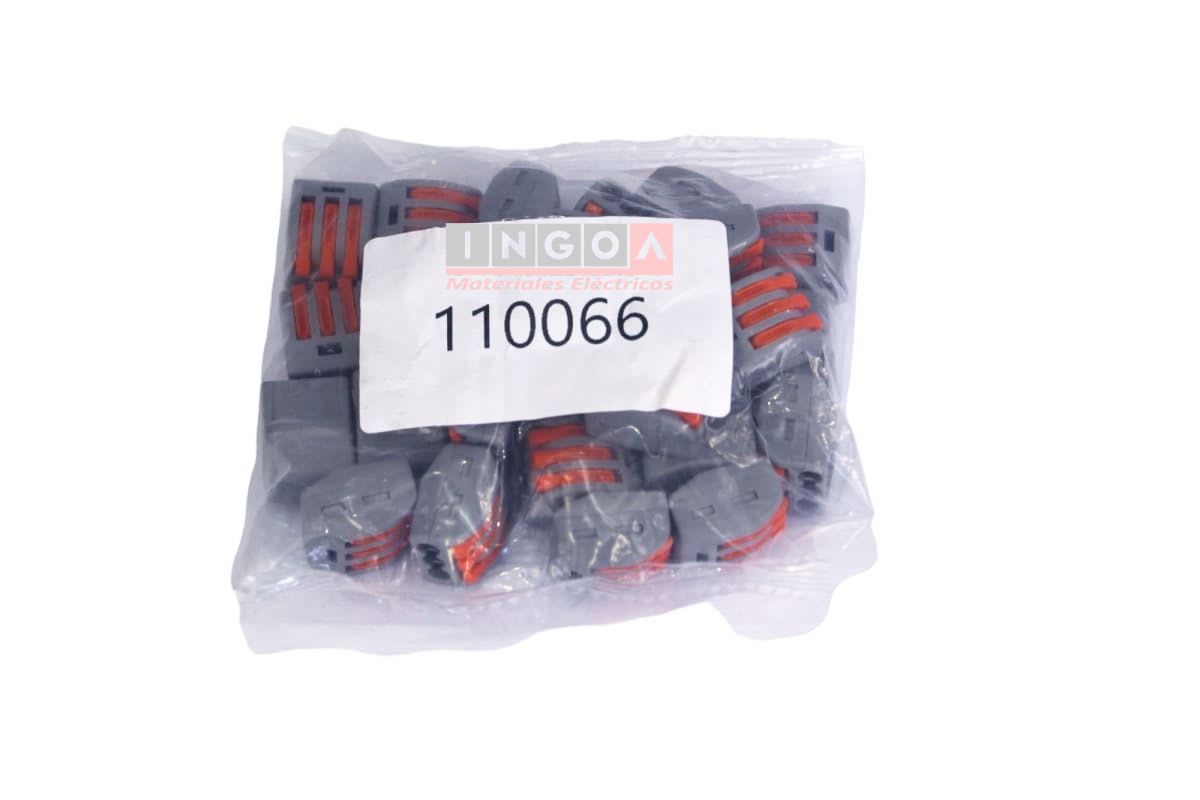 Conector Rapido Clip Wago 0.8-4mm2 32A 3 Vías (100un)7