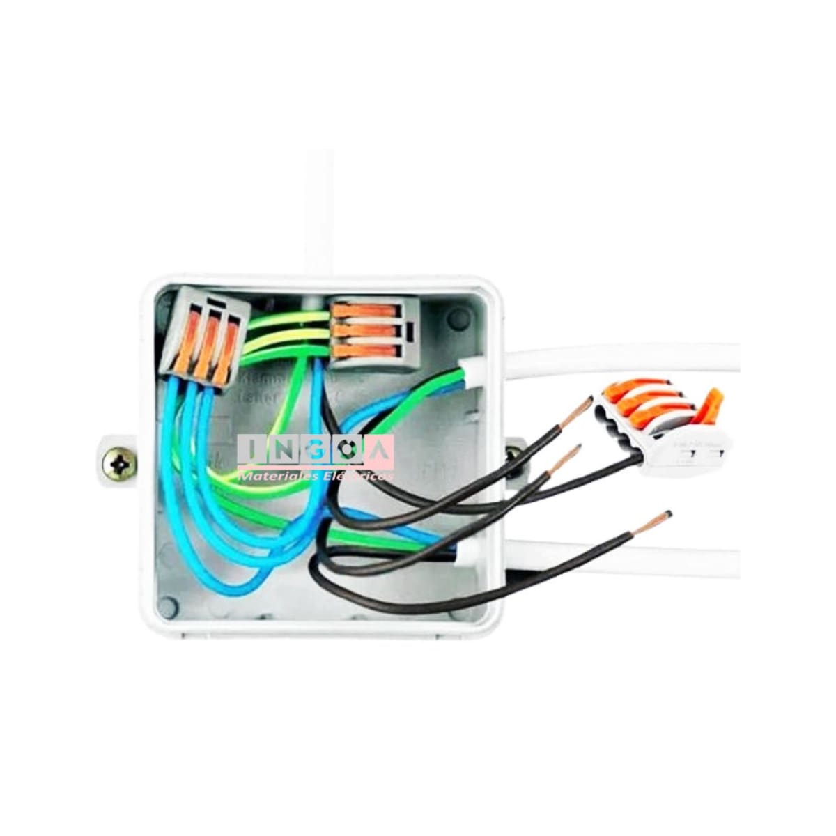 Conector Rapido Clip Wago 0.8-4mm2 32A 4 Vías (100un)10