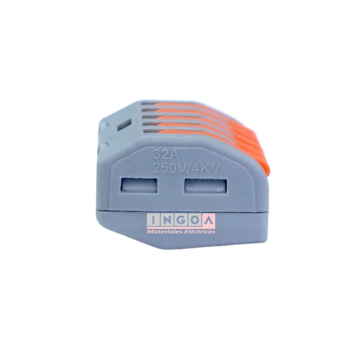 Conector Rapido Clip Wago 0.8-4mm2 32A 5 Vías (50un)7
