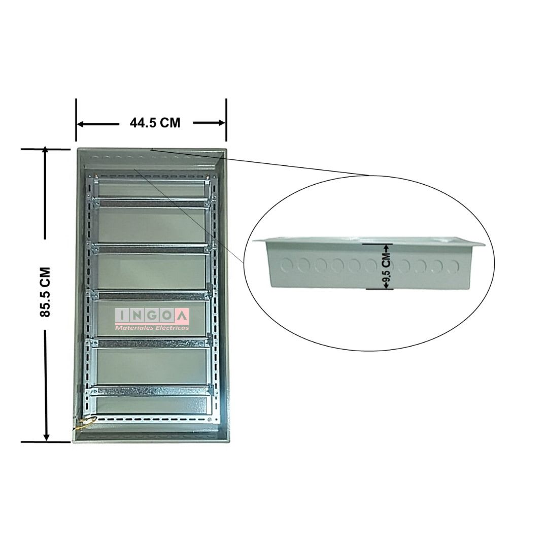 Tablero Metalico Embutido 90 Modulos IP41 Ral7032 - Vista 6