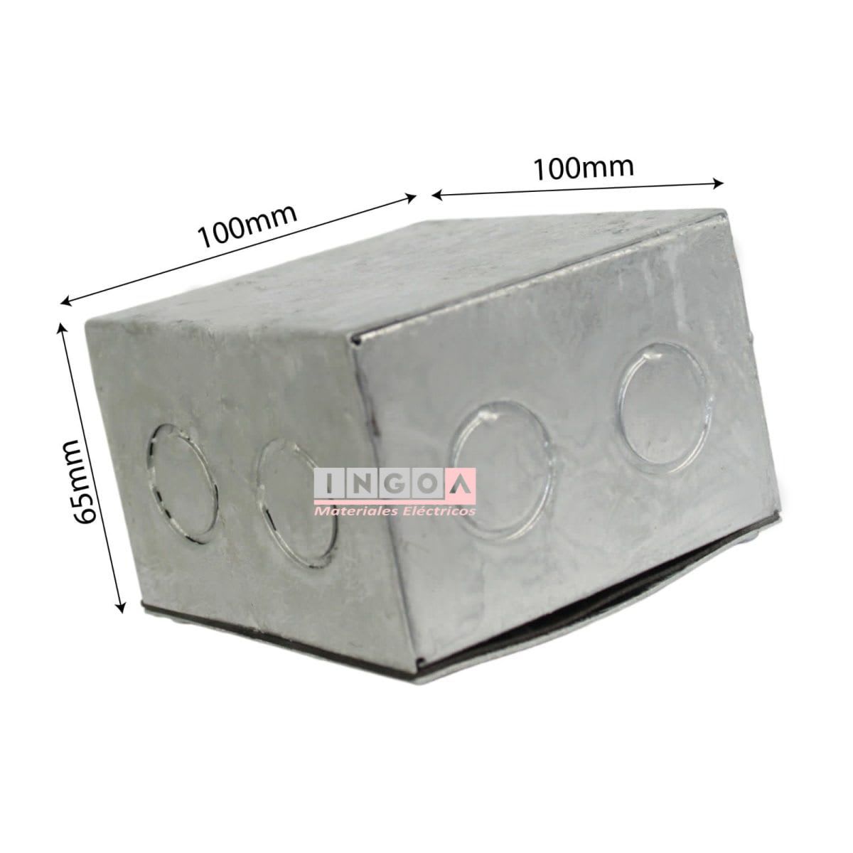 Caja Metalica Galvanizada en Caliente A11 100X100X65MM - Vista 2