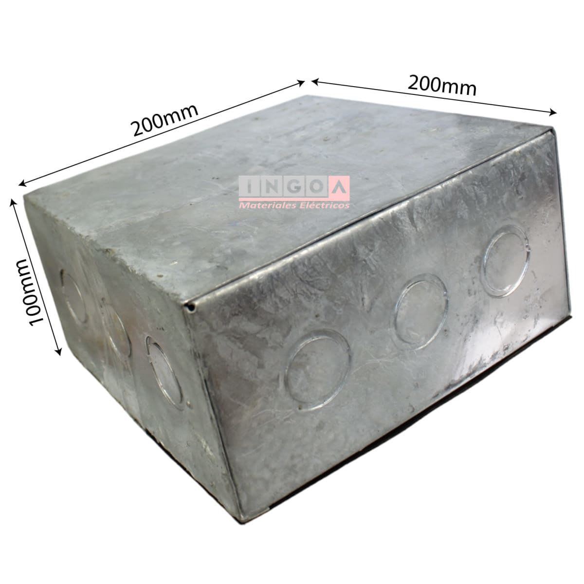 Caja Metalica Galvanizada en Caliente B22 200X200X100MM9