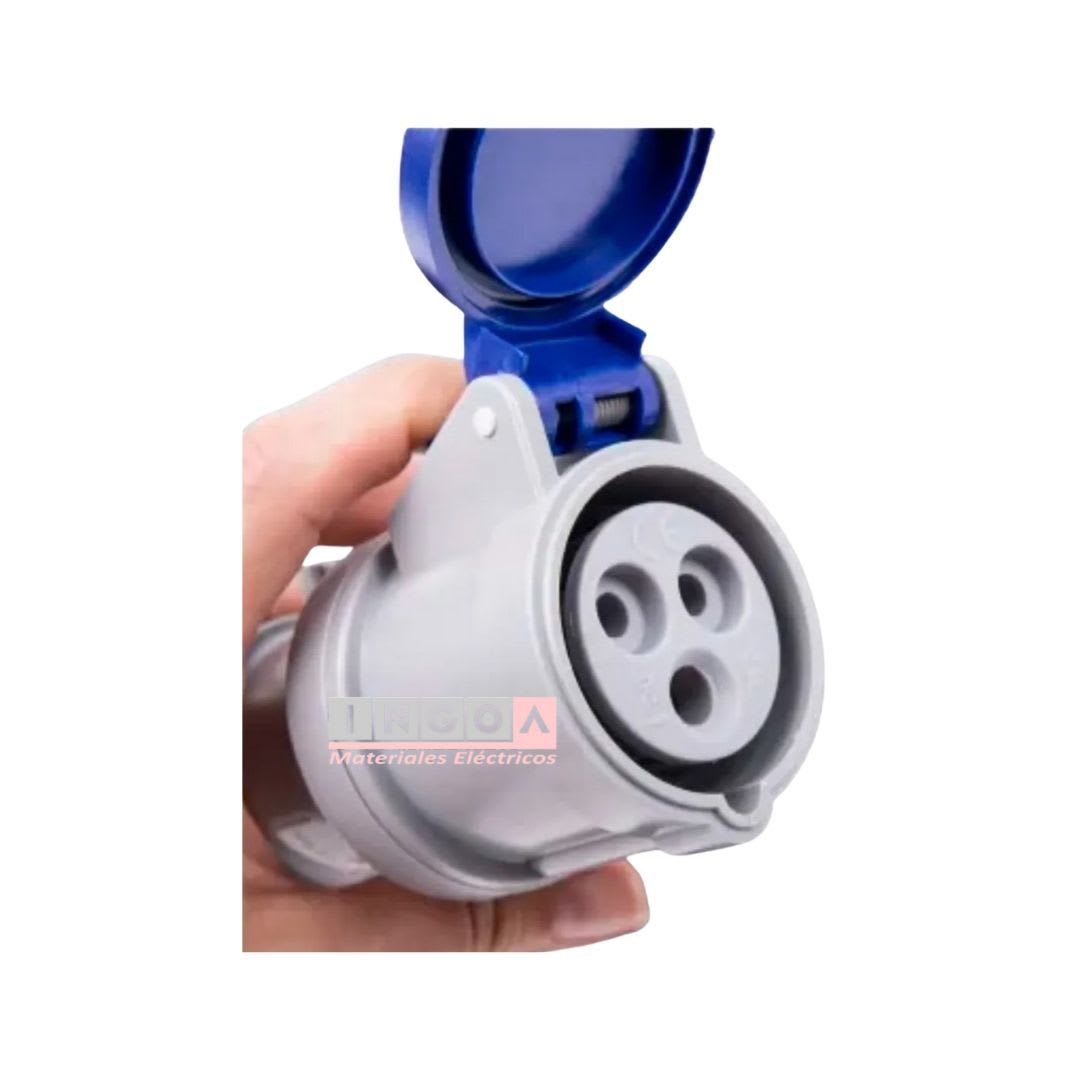 Enchufe Ind. Hembra Volante 2P+T 16A 220V IP44 - Scame - Vista 3
