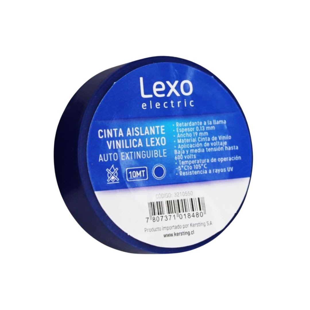 Huincha Aisladora Azul 19mmx10mtx0.13mm - Lexo 0