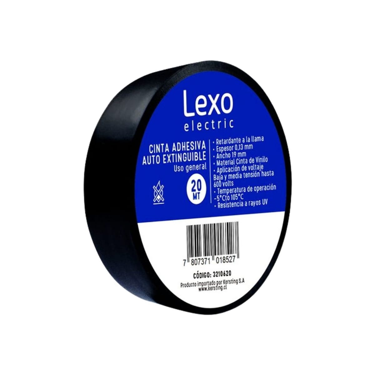 Huincha Aisladora Negra 19mmx20mtx0.13mm - Lexo 0