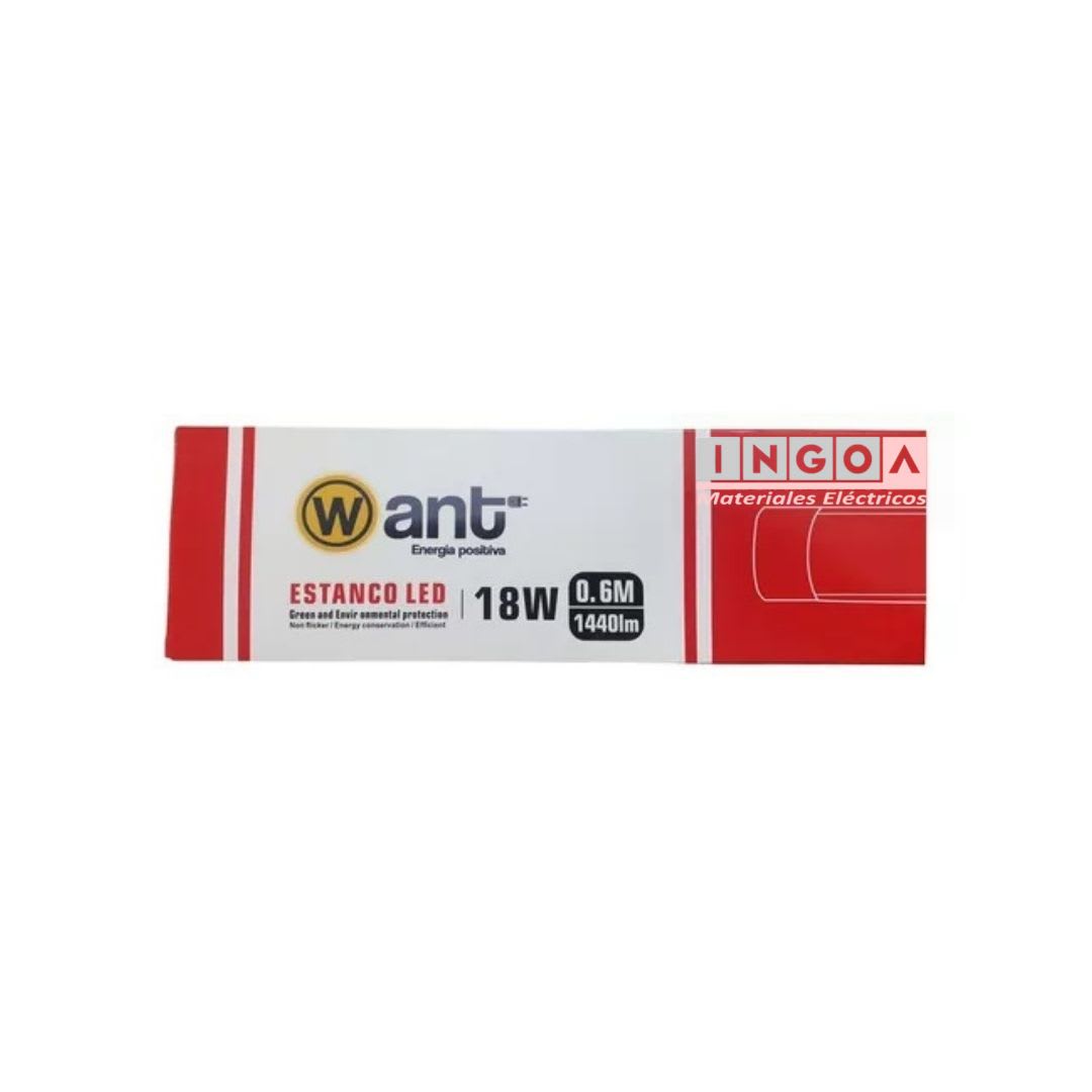 Flat Tubo Led Regleta Plana 18W 60cm 1440LM 5700K IP20 - Want - Vista 4