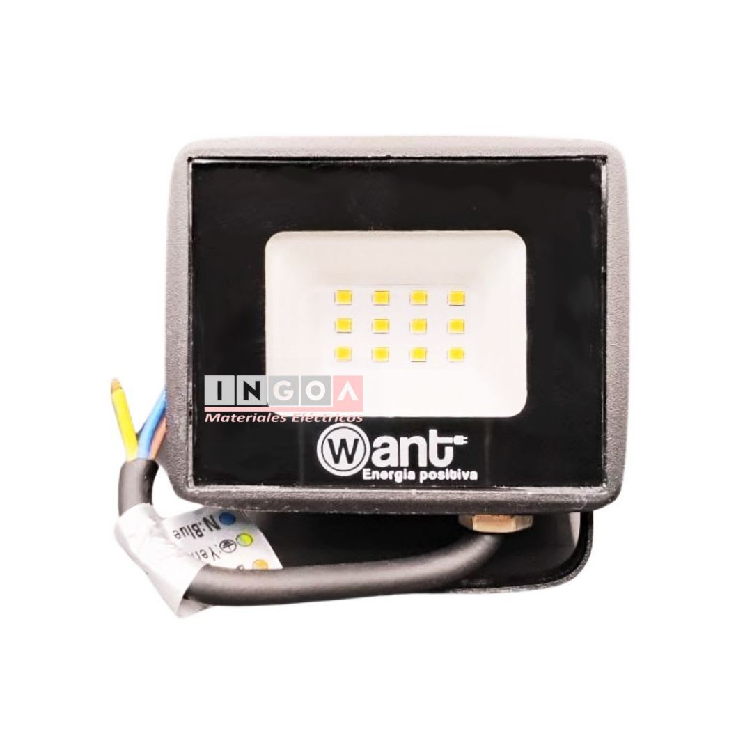 Foco Proyector Led 10W 1200LM IP65 3000K - Want - Vista 2