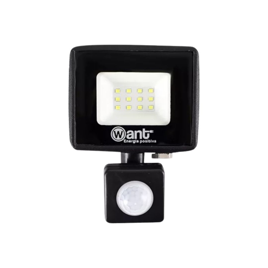 Foco Proyector Led con Sensor 10W 1200LM IP65 6000K - Want 0