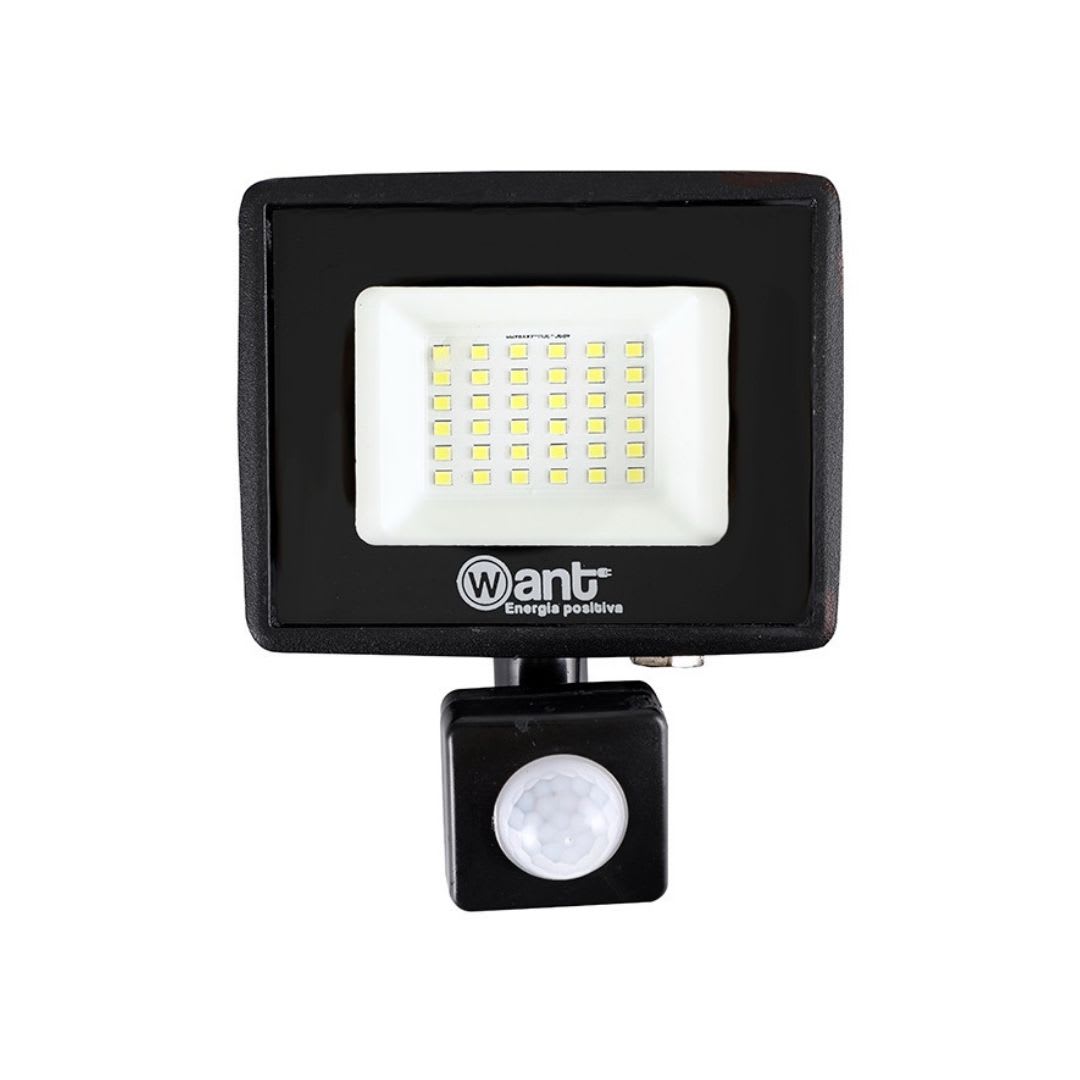 Foco Proyector Led con Sensor 30W 3600LM IP65 6000K - Want 0