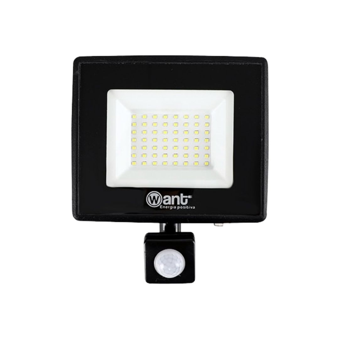 Foco Proyector Led con Sensor 50W 6000LM IP65 6000K - Want 0