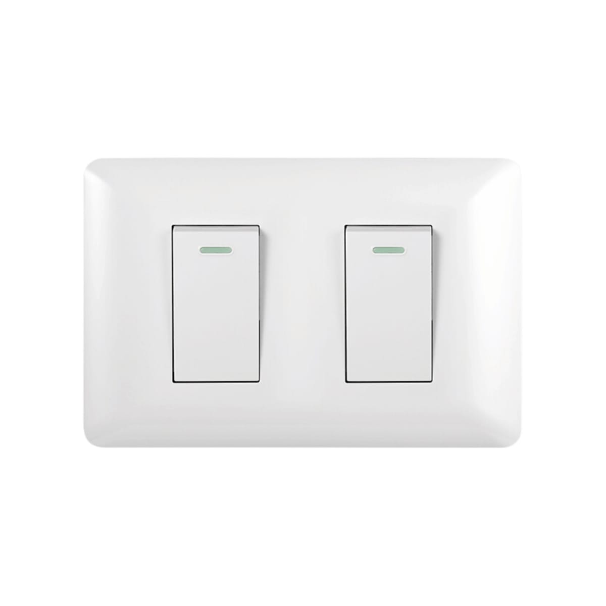 Interruptor Doble Emb. 9/15 10A 250V Blanco - Want 0