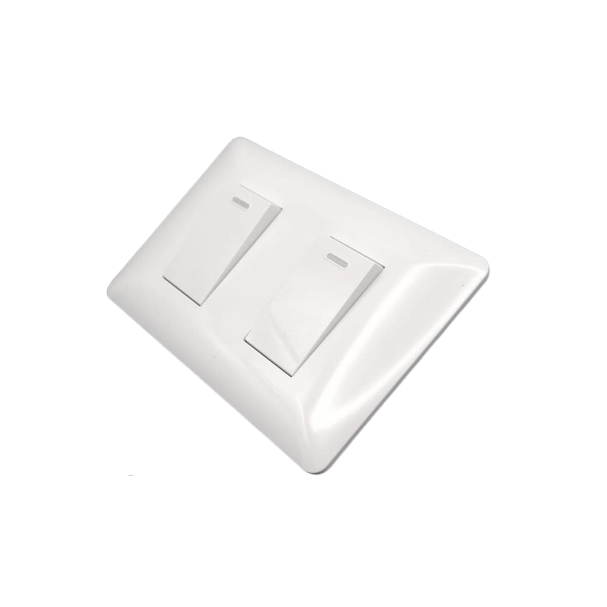 Interruptor Doble Emb. 9/15 10A 250V Blanco - Want - Vista 2