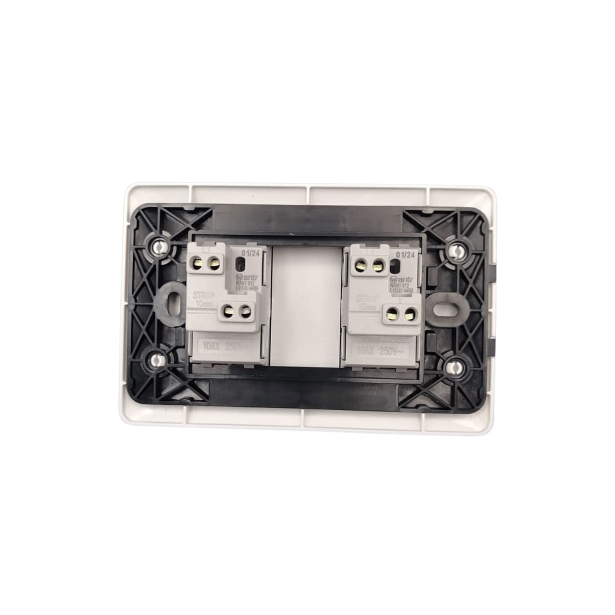 Interruptor Doble Emb. 9/15 10A 250V Blanco - Want - Vista 3