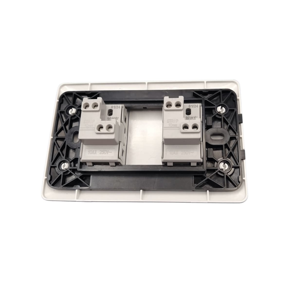 Interruptor Doble Emb. 9/15 10A 250V Blanco - Want4