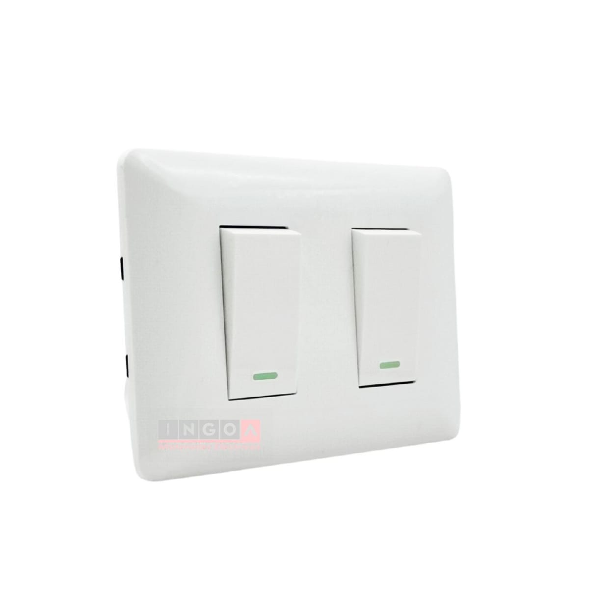 Interruptor Doble Emb. 9/24 10A 250V Blanco - Want - Vista 5