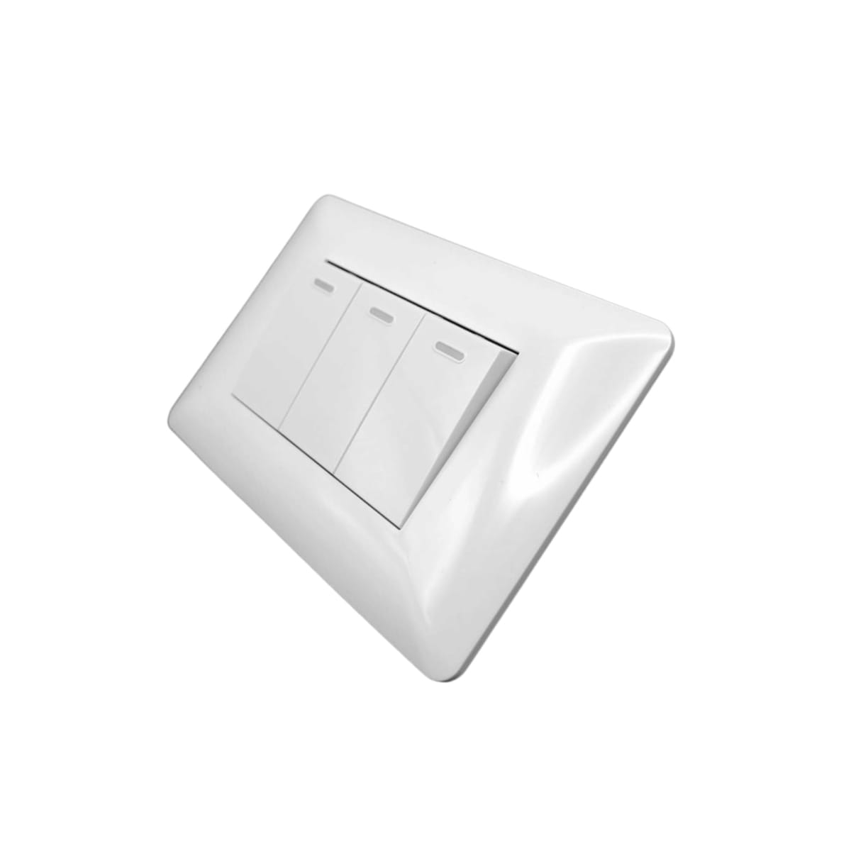 Interruptor triple Emb. 9/32 10A 250V Blanco - Want2