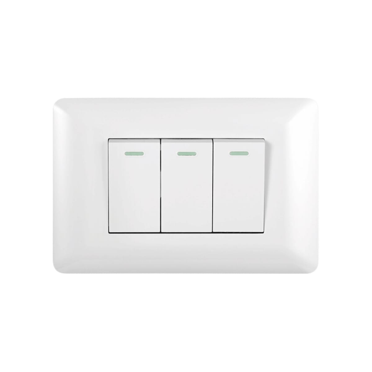 Interruptor triple Emb. 9/32 10A 250V Blanco - Want7