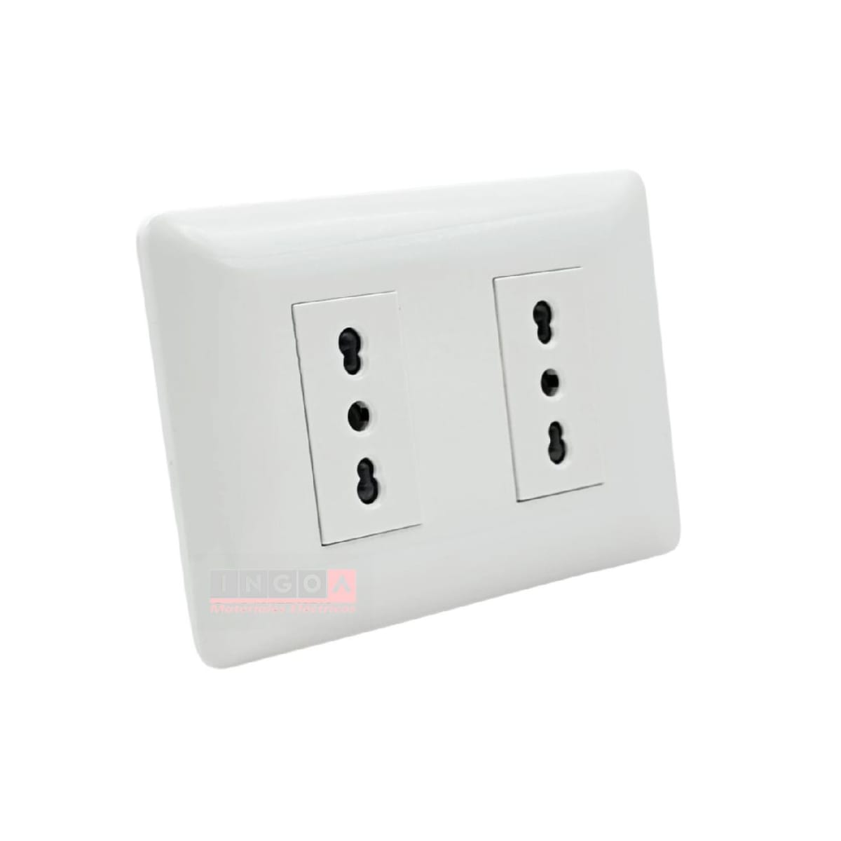 Enchufe Doble Emb. 10/16A 250V Blanco - Want5