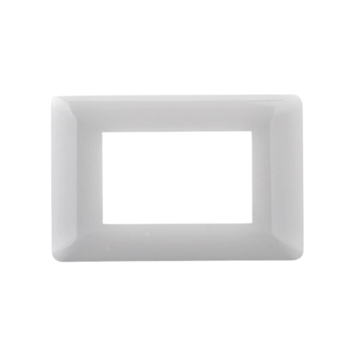 Placa Tapa 3 modulos Color Blanco + Soporte - Want 0