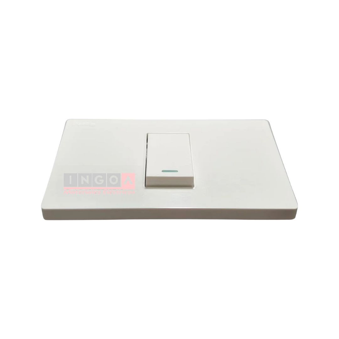 Interruptor Simple Emb. 9/12 10A 250V Blanco Base Metalica - Want3
