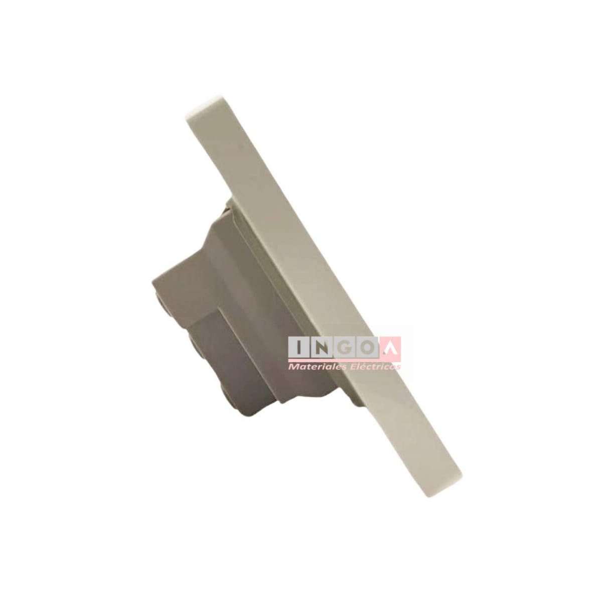Enchufe Simple Emb. 10A 250V Blanco Base Metalica - Want5