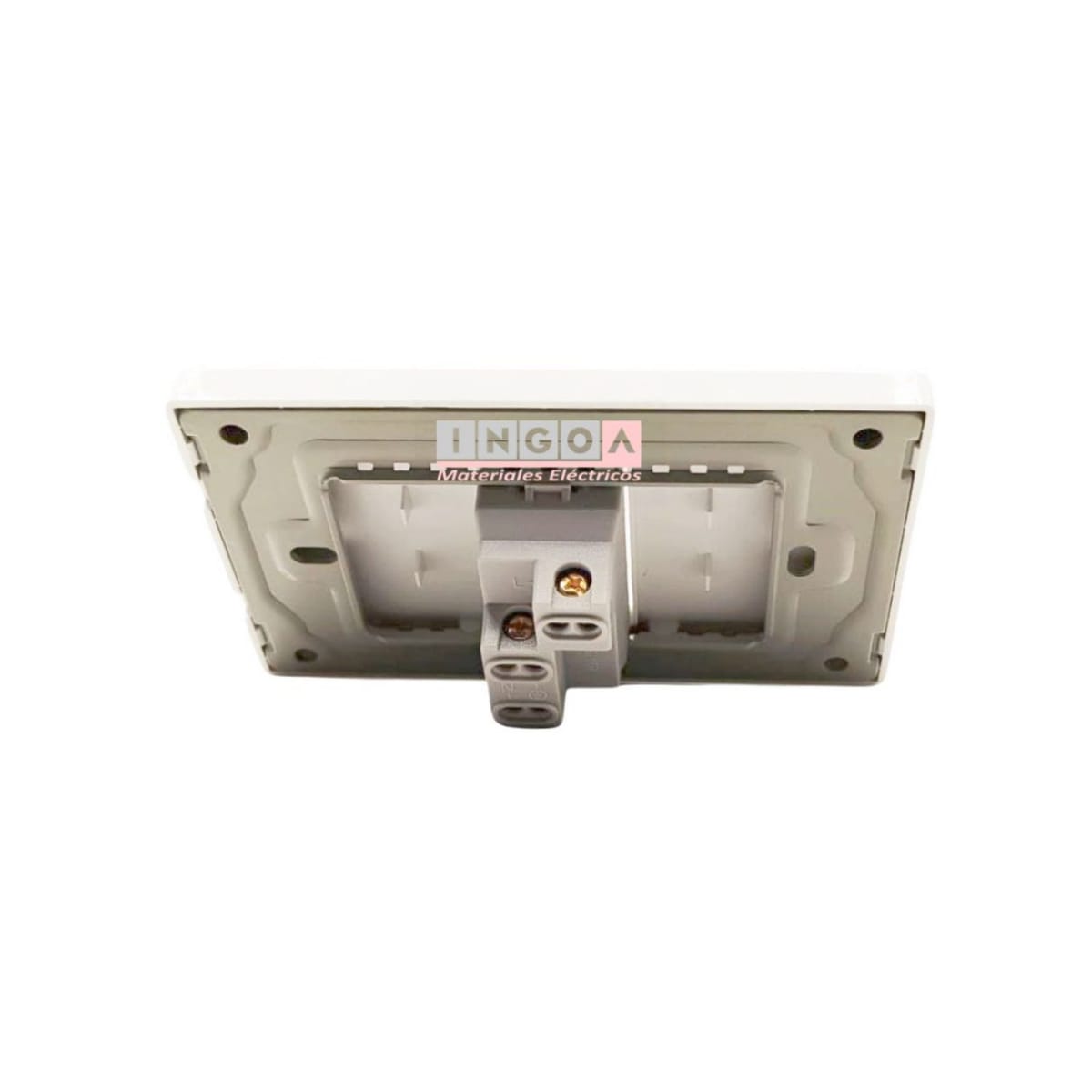 Enchufe Simple Emb. 10A 250V Blanco Base Metalica - Want6