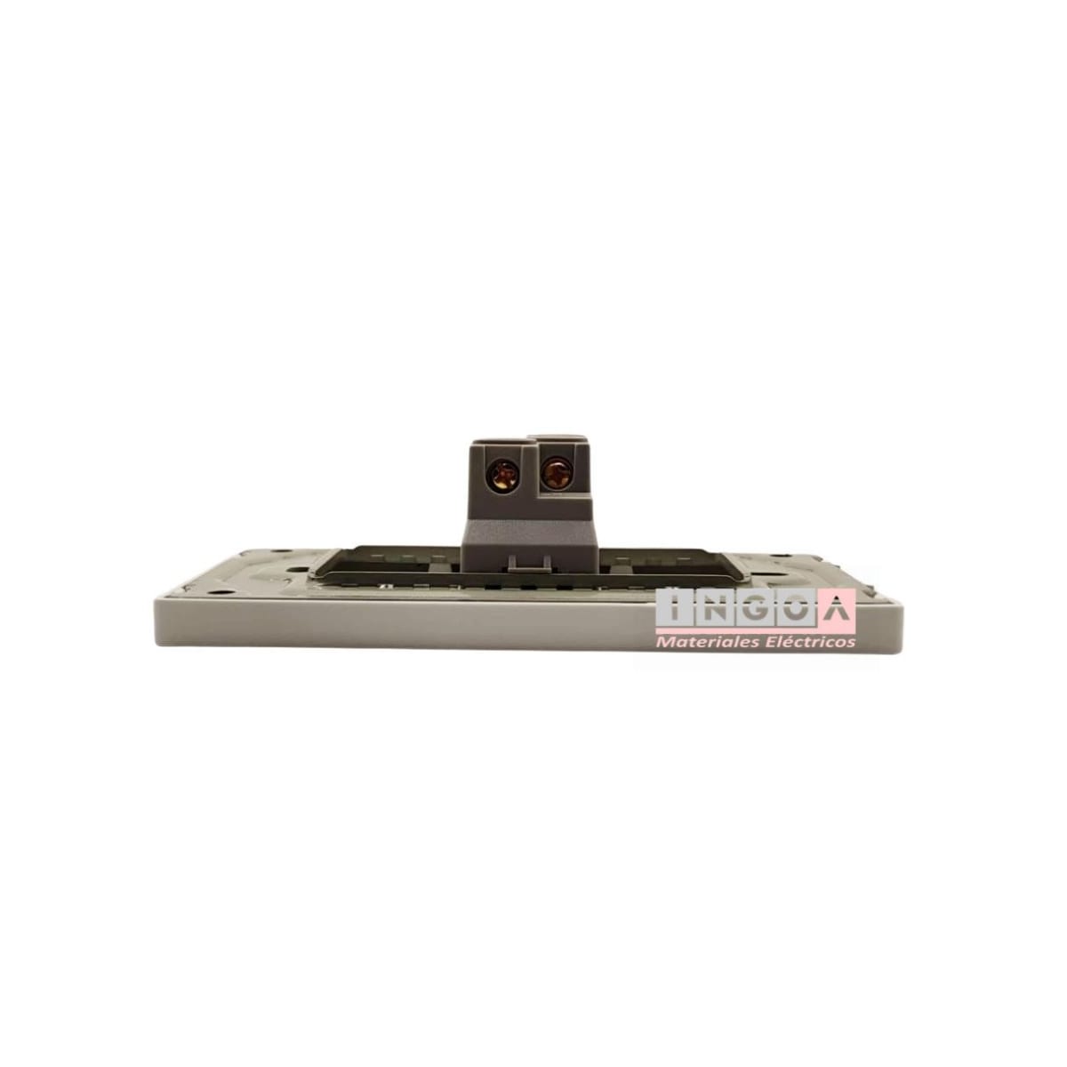 Enchufe Simple Emb. 10A 250V Blanco Base Metalica - Want7