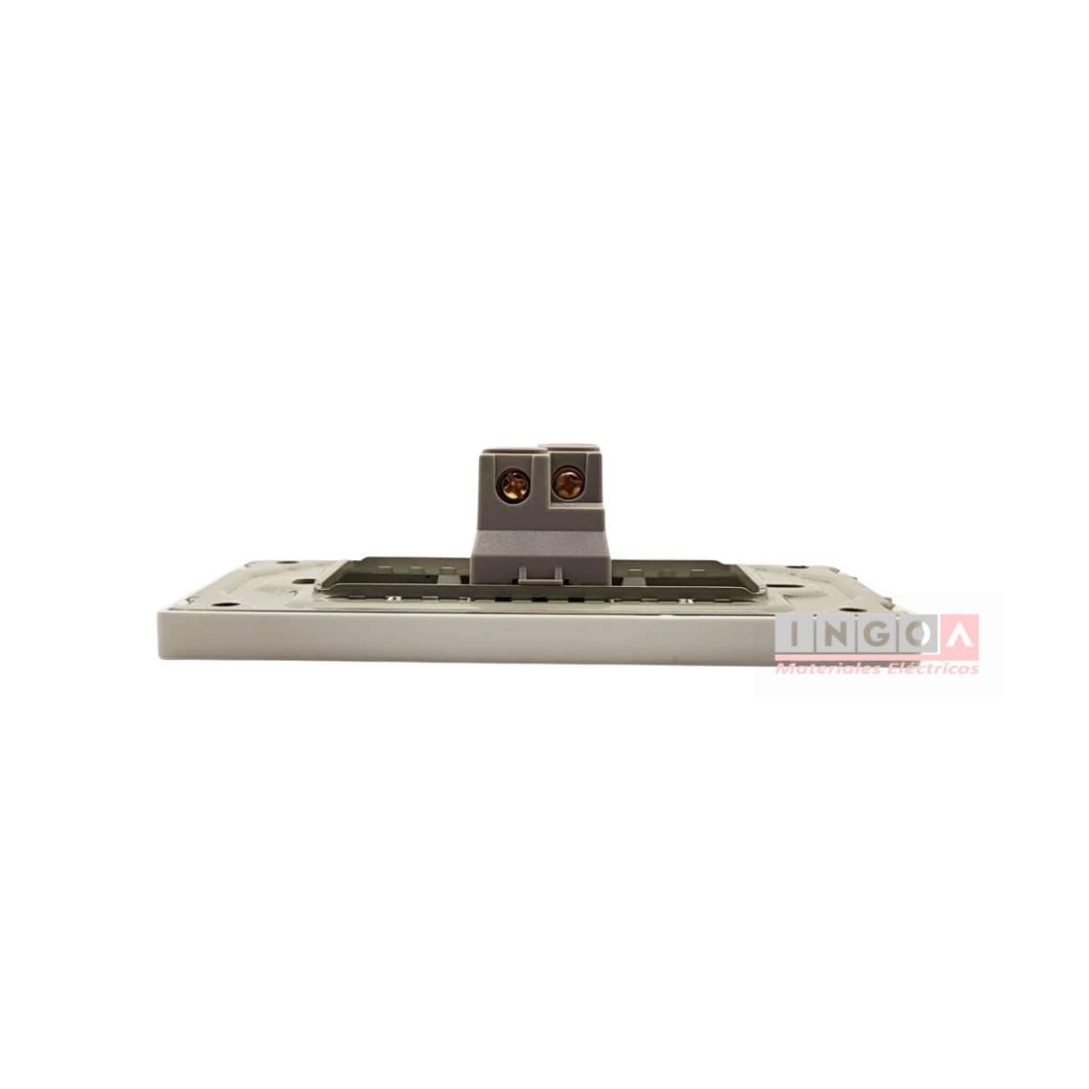 Enchufe Simple Emb. 10A 250V Blanco Base Metalica - Want7