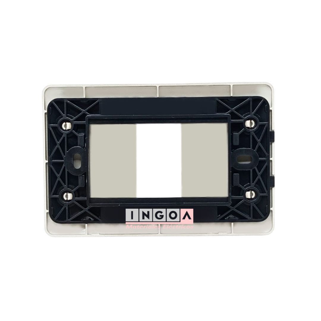 Placa Tapa 1 modulo Color Dorado + Soporte - Want - Vista 2