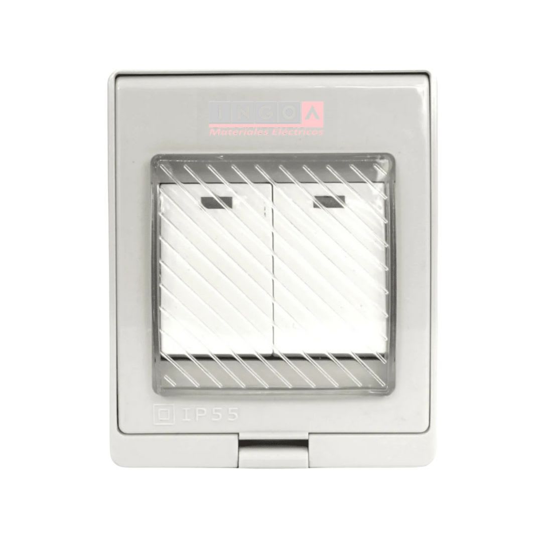 Hidrobox Interperie con Interruptor Doble 9/15 10A 250V IP55 Want - Vista 2