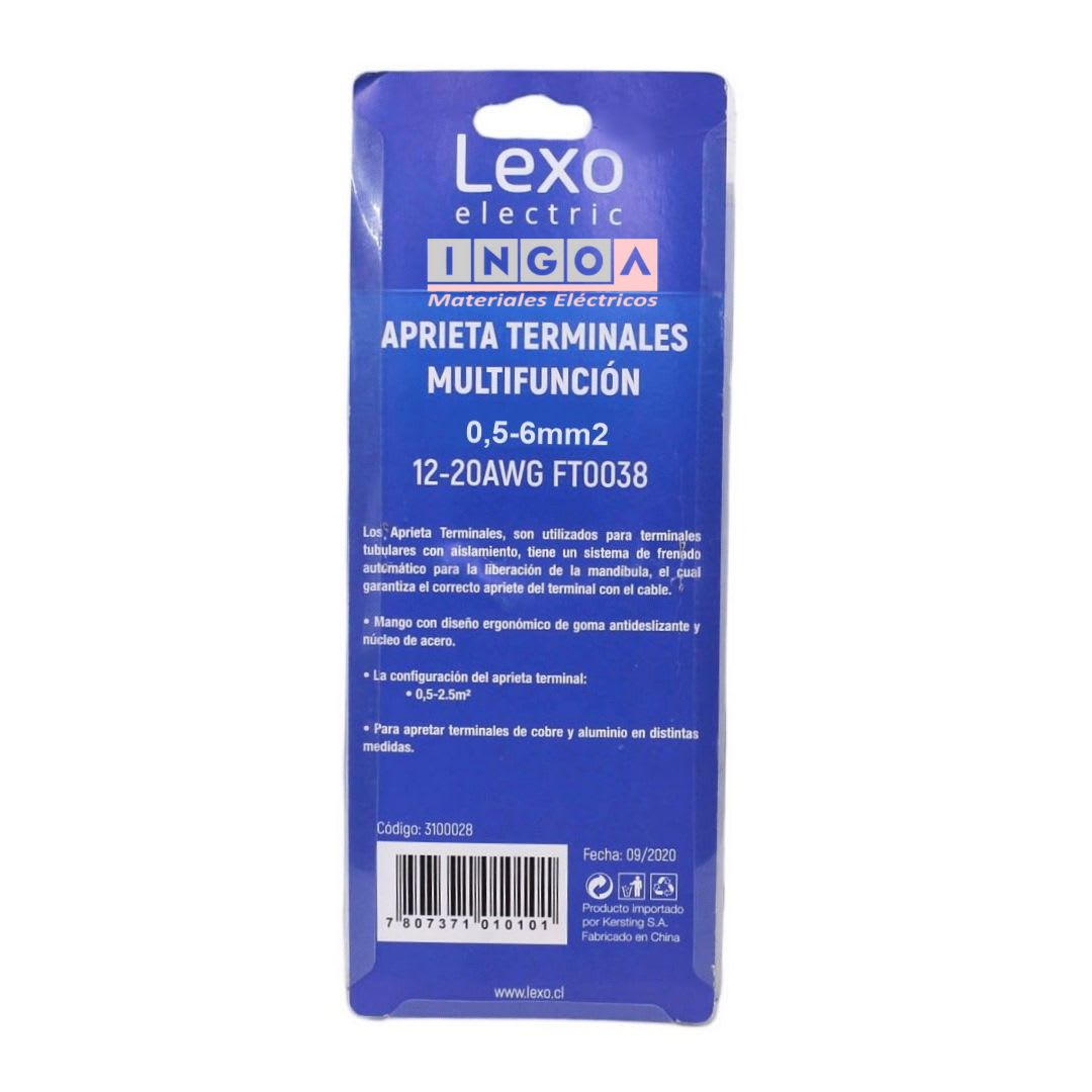Prensa Aprieta Terminales Aislados 0.5-6 mm2 LEXO7