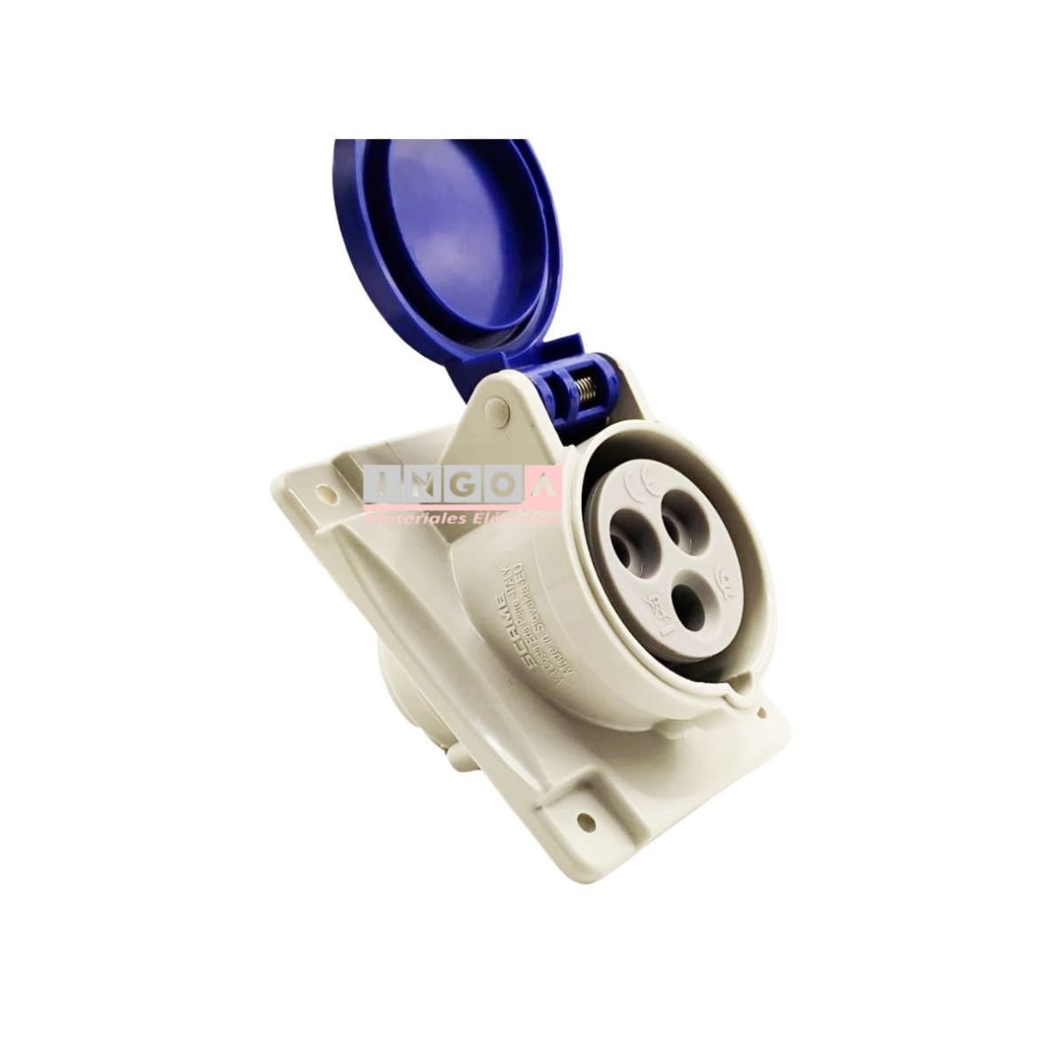 Enchufe Ind. Hembra Embutida 2P+T 16A 220V IP44 - Scame3