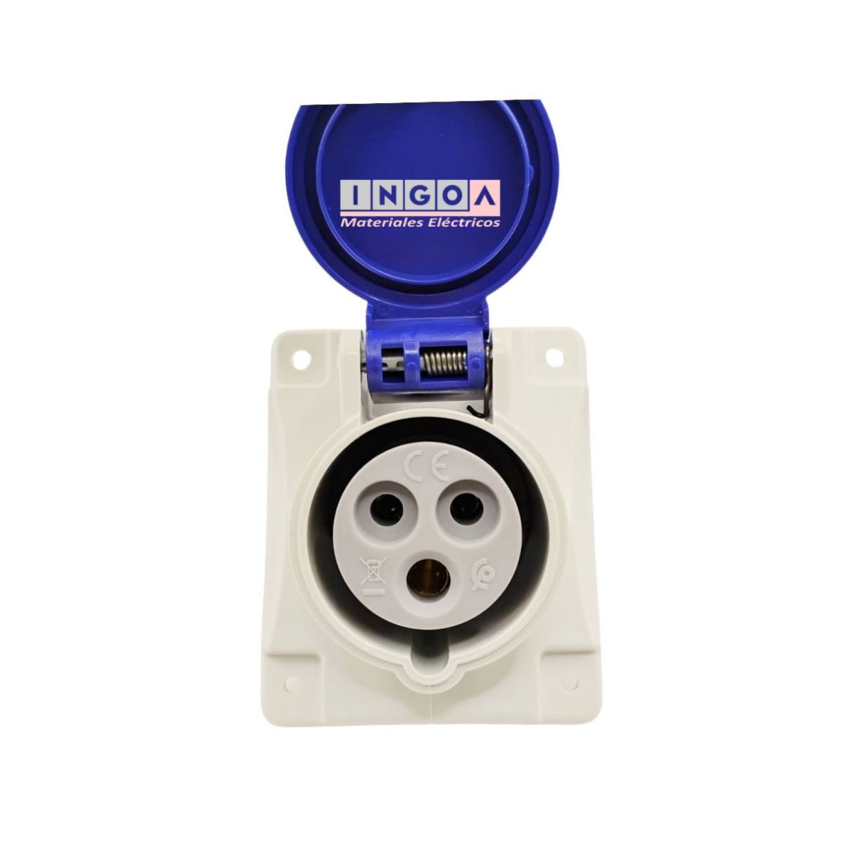 Enchufe Ind. Hembra Embutida 2P+T 16A 220V IP44 - Scame - Vista 5