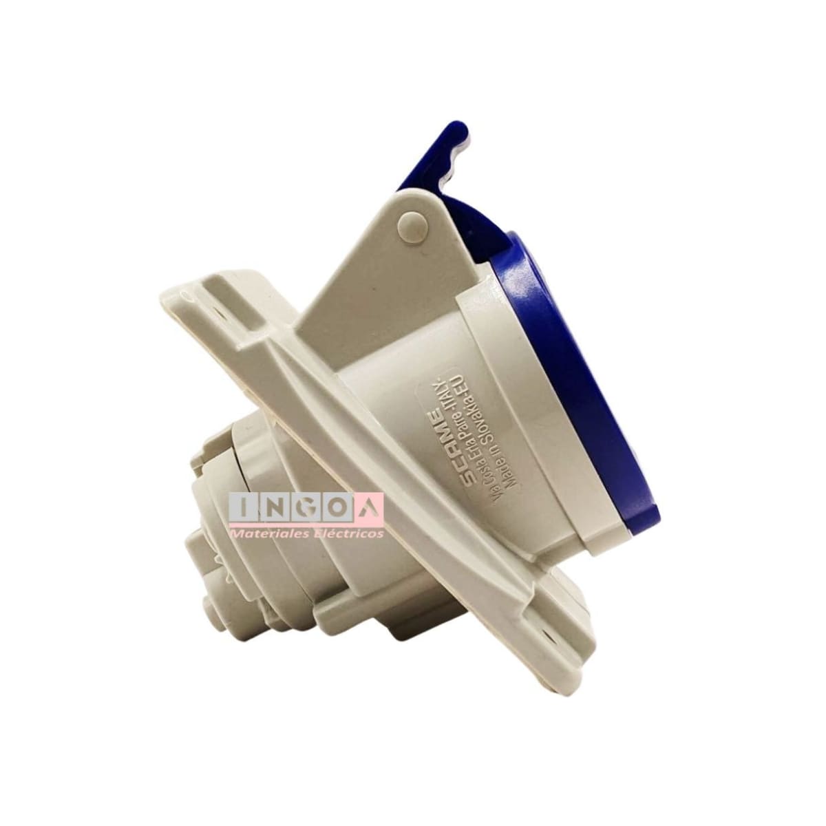 Enchufe Ind. Hembra Embutida 2P+T 16A 220V IP44 - Scame7