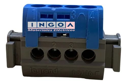 Regleta Legrand Azul Neutro 4 Entradas - 48403
