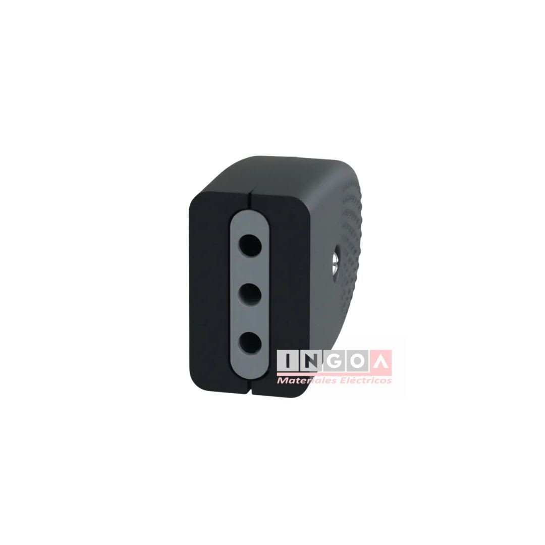 Enchufe Hembra Volante 2P+T 10A 250V Dom. Negro - Stanford2