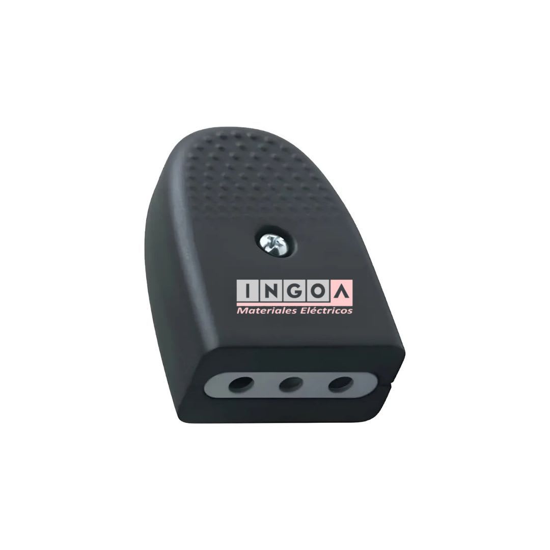 Enchufe Hembra Volante 2P+T 10A 250V Dom. Negro - Stanford3